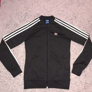 Adidas 3 stripe zip up sweater